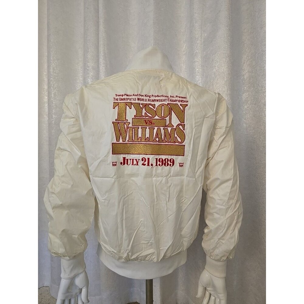 1989 MIKE TYSON CARL WILLIAMS TRUMP PLAZA Don KING ZIP JACKET BOXING Match USA L